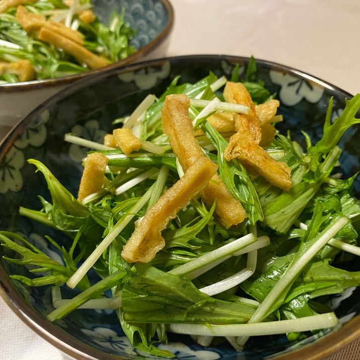 簡単・時短料理！水菜と油揚のポン酢和え